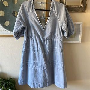 Light chambray denim mini dress